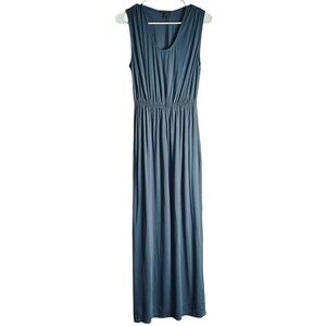J. Crew Womens Sleeveless Maxi Dress Small Dusty Blue Empire Waist Vacation